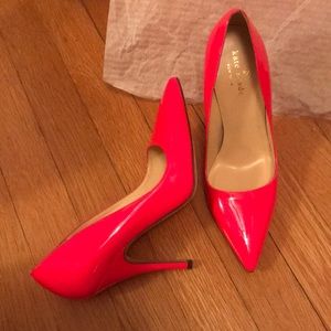 NWT Kate Spade Fluorescent Pink Pumps